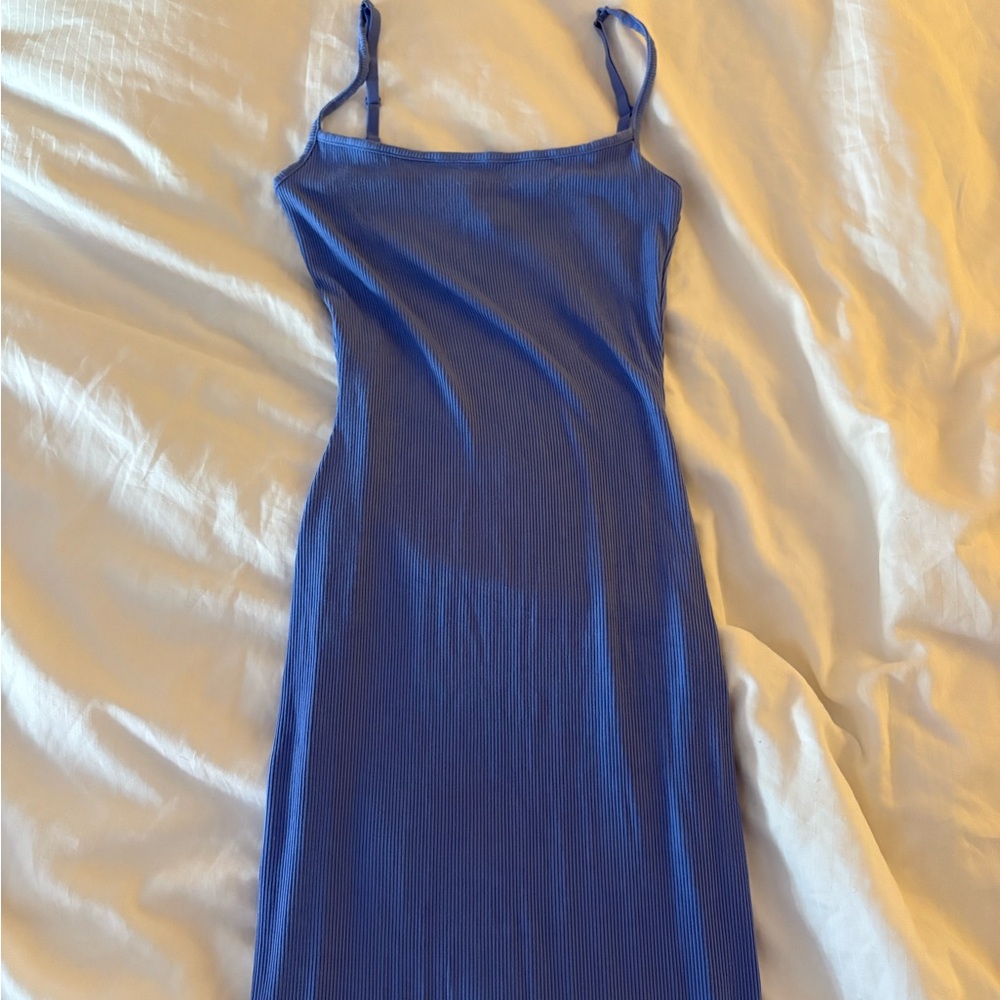 Blue Skims Soft Lounge Long Slip Dress